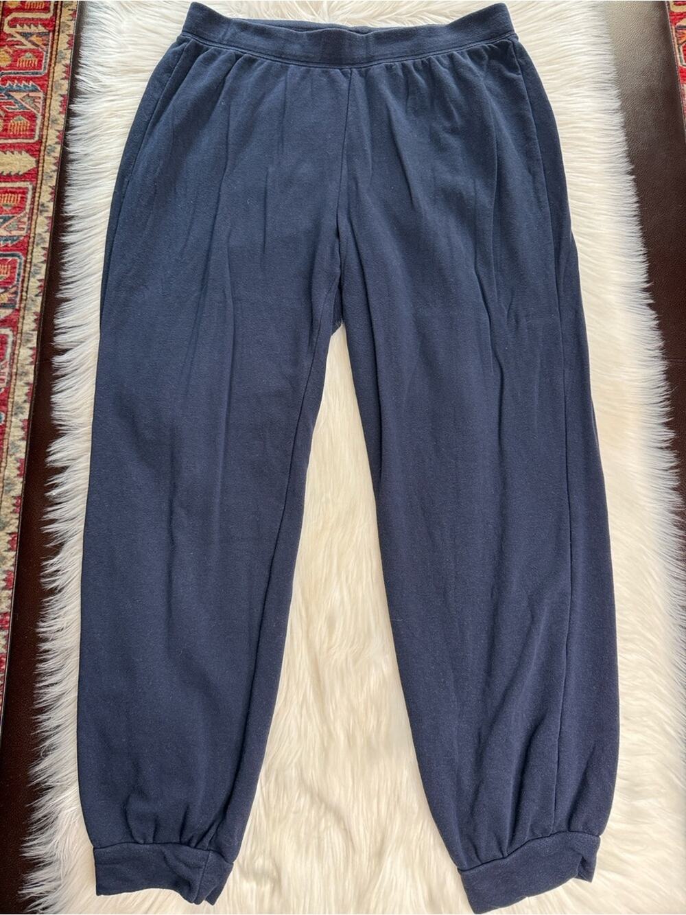 Uniqlo Navy Relaxed Fit Cotton Joggers